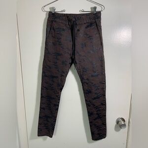 Bevy Flog brown and black camo drawstring jogger pants. 25